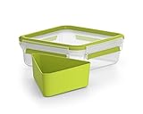 Emsa - Clip & Go - Lunchbox & Snackbox mit praktischem Einsatz und Deckel, Sandwichbox